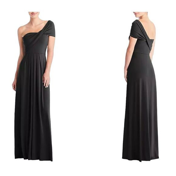 Carlos Saavedra Convertible Bandeau Black Maxi Dress Size Medium Formal Gown - Picture 1 of 16
